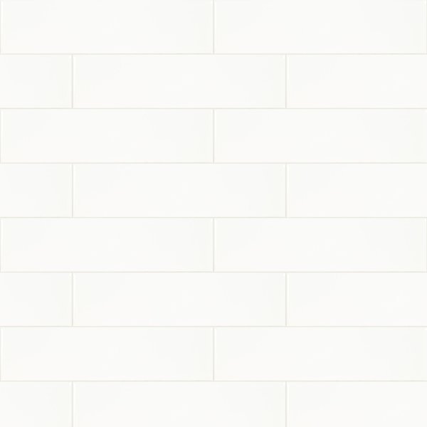 Metro White Sample Glossy Ceramic Subway Wall tile, Msi, Mfr#: ZOR-PT-0716-SAM